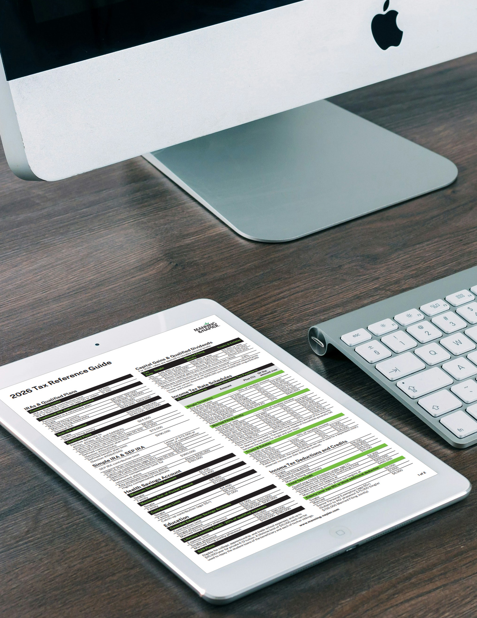 image of the guides on a tablet